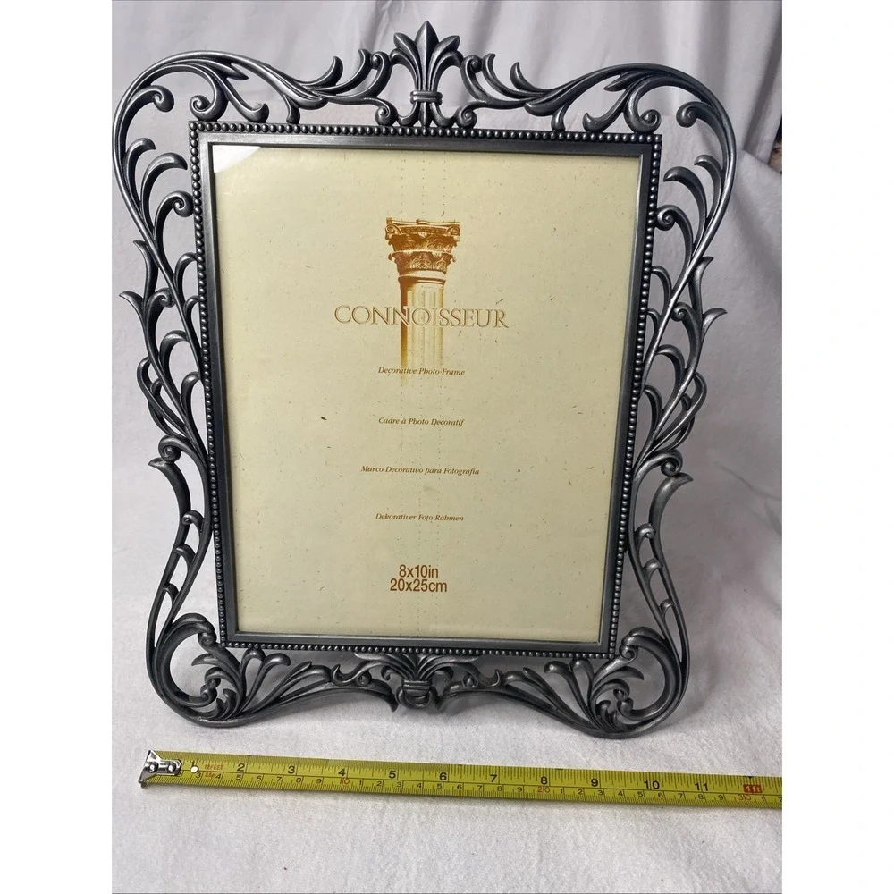 8 X 10 Scroll Design Pewter Picture Frame.